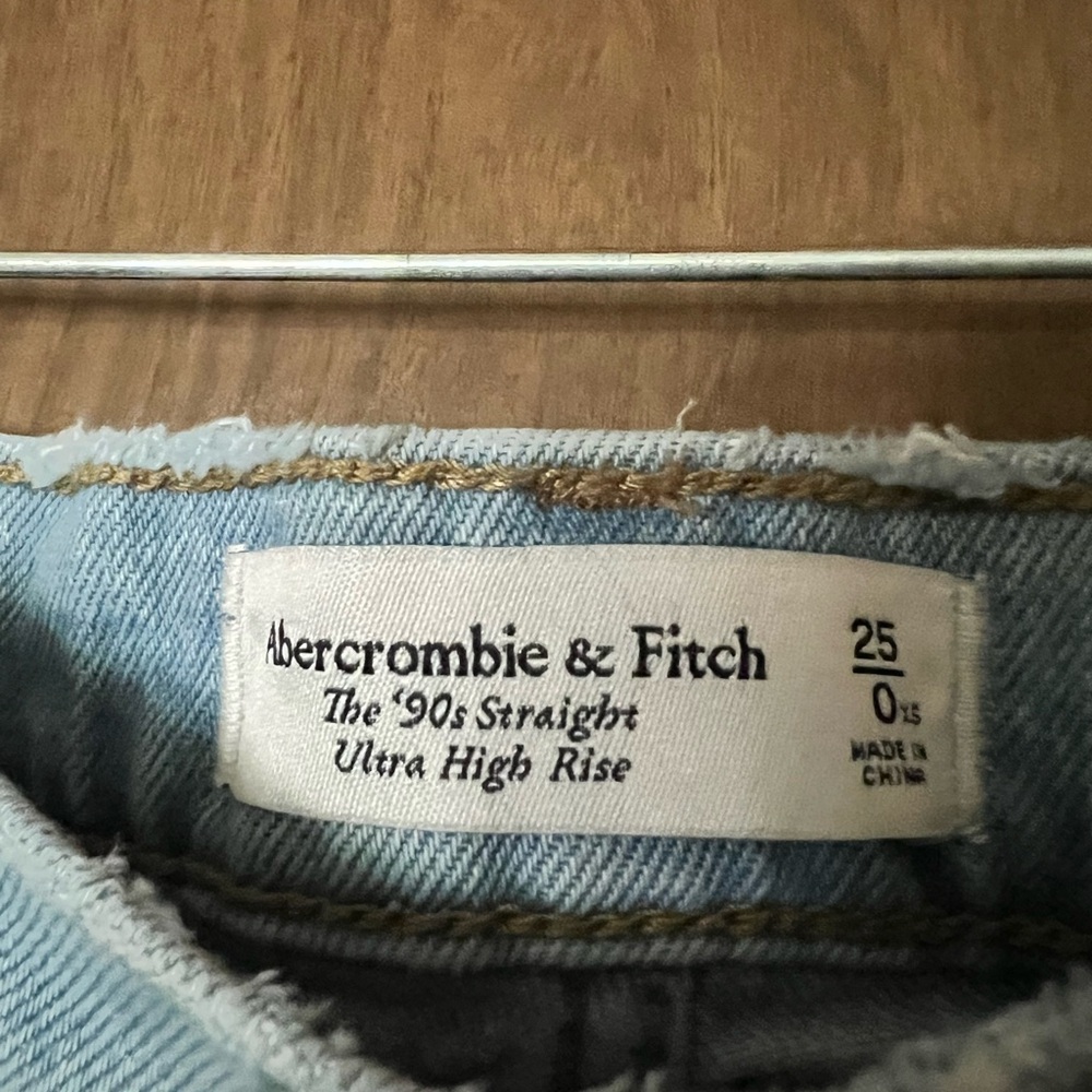 Abercrombie & Fitch Blue Straight Leg Jeans - Picture 2 of 4